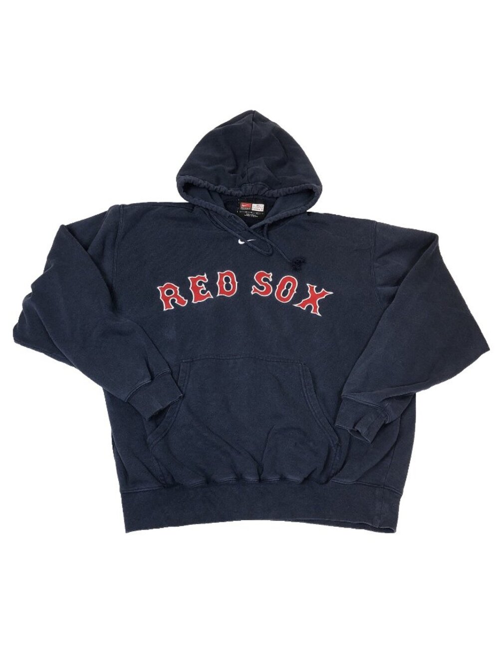 Nike Boston Red Sox Center Swoosh Y2K Navy Blue Hoodie Hooded Sweatshirt Medium